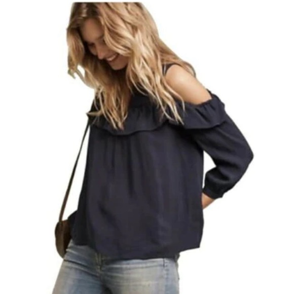 Maeve Tops - Maeve Anthropologie Black Cold Shoulder Tunic Top